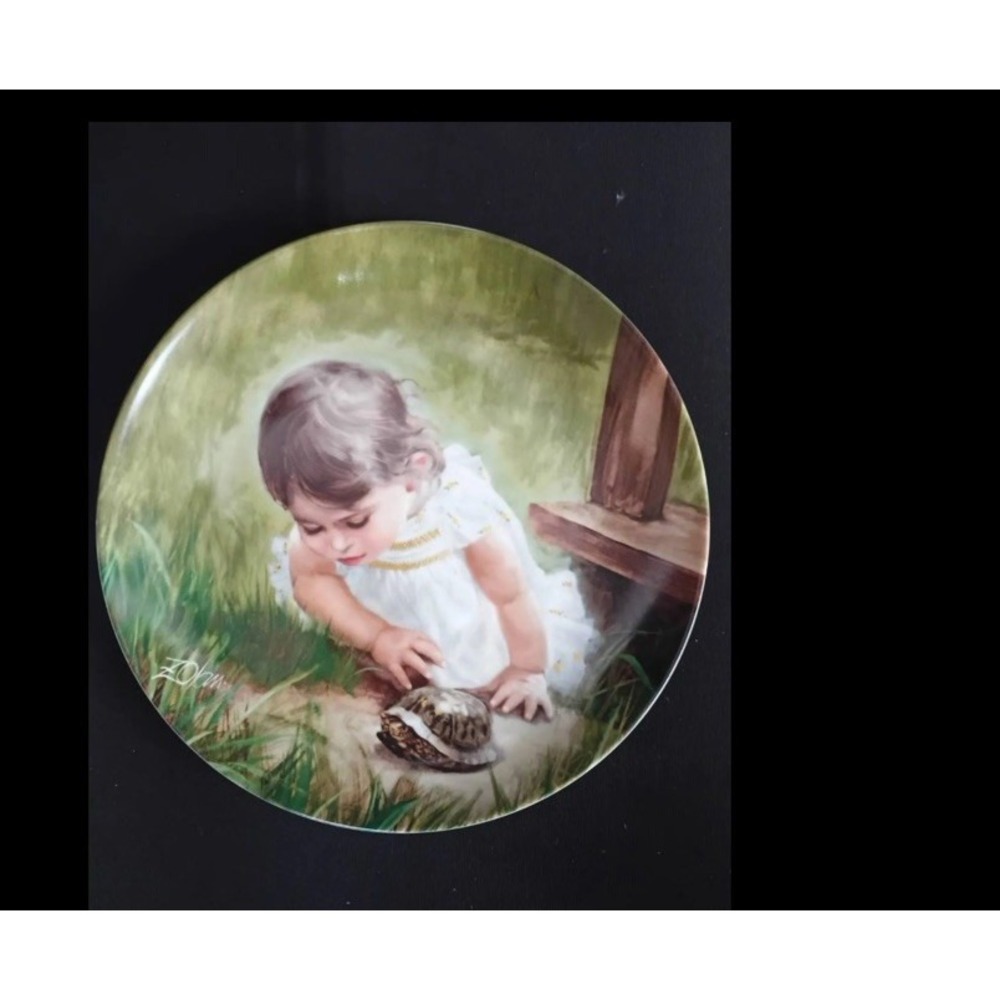 Collectible Plate Backyard Discovery 1986 D.  Zolan VINTAGE 5th Edition